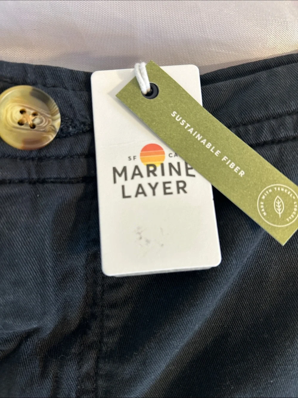 Marine Layer Men's Black Chino Pants